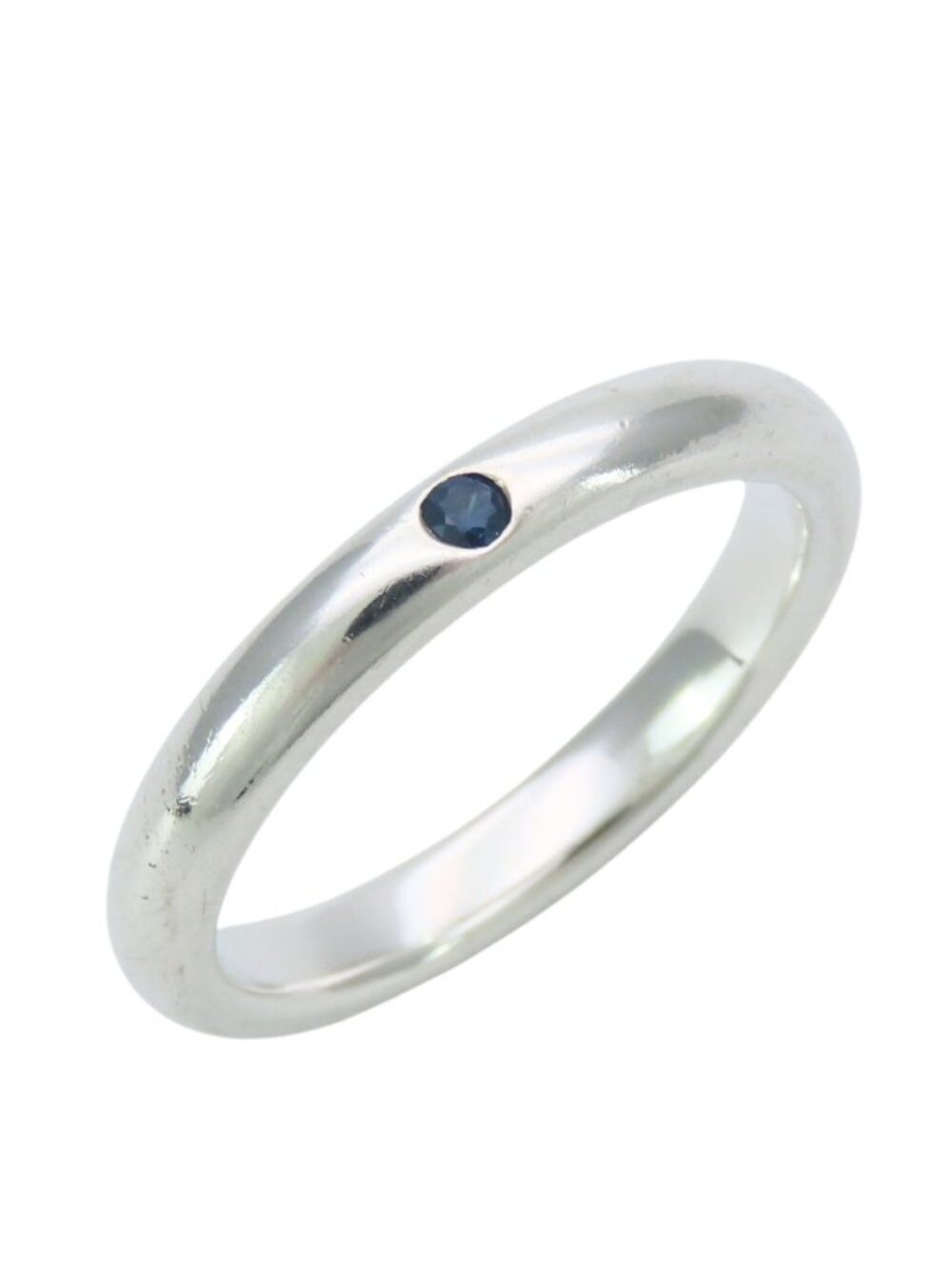 Tiffany & Co Ring Stacking Band 925 Sterling Silver Sapphire Blue Elsa Peretti